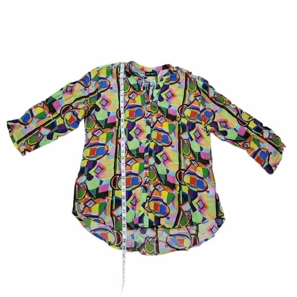 MAST 1883 Colorful high low button down shirt - Picture 7 of 11